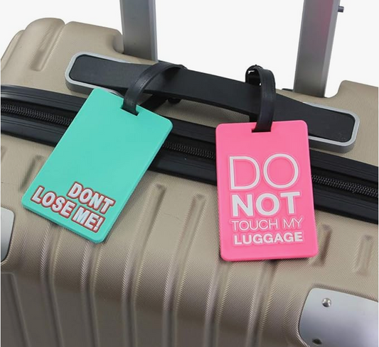 Creative Unique Funny Leather Luggage Suitcase Bag Travel Tags Accessories