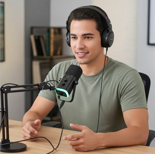 USB Wireless Bluetooth Dynamic Microphone for Podcast Recording, PC Computer Gaming Streaming Microphone