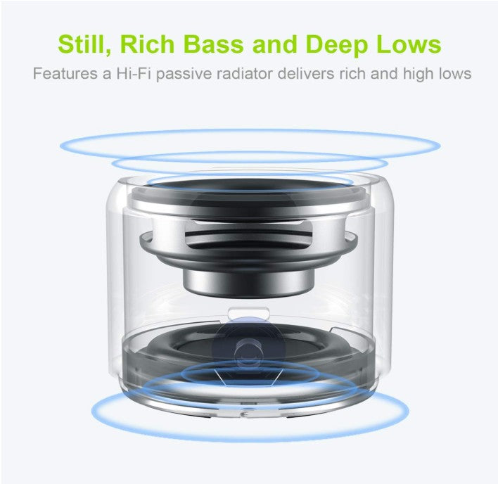 Pro Mini Bluetooth Waterproof Subwoofer powerful Speaker with Custom Bass and Case Holder
