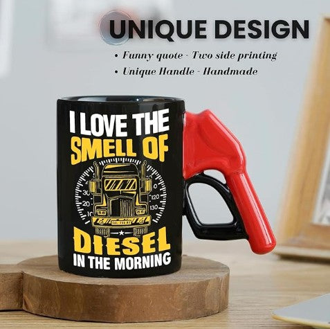 Unique V8 Engine Tools Tires Spark Plug Diesel Fuel Designed Coffee Tea Mug for Car Enthusiasts, 3D Metal Mechanical Design, Stainless Steel, Novelty Gift for Mechanics and Car Truck Fans