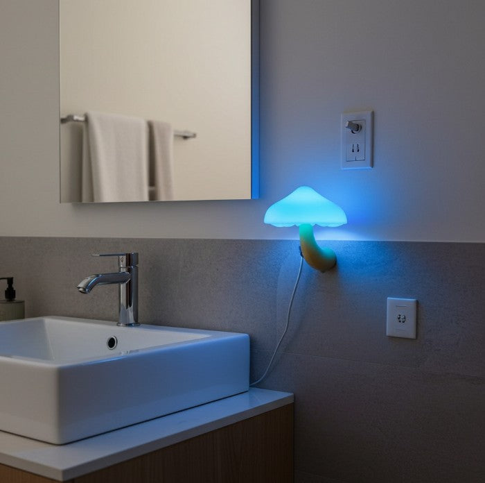 Mushroom-shaped LED Lights With Automatic Sensors, Indoor Decoration Lamps for Hallways Bedrooms Nursey Bathrooms Kitchen Stairs 1-3 Pack