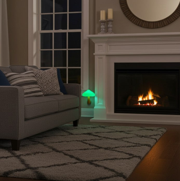 Mushroom-shaped LED Lights With Automatic Sensors, Indoor Decoration Lamps for Hallways Bedrooms Nursey Bathrooms Kitchen Stairs 1-3 Pack