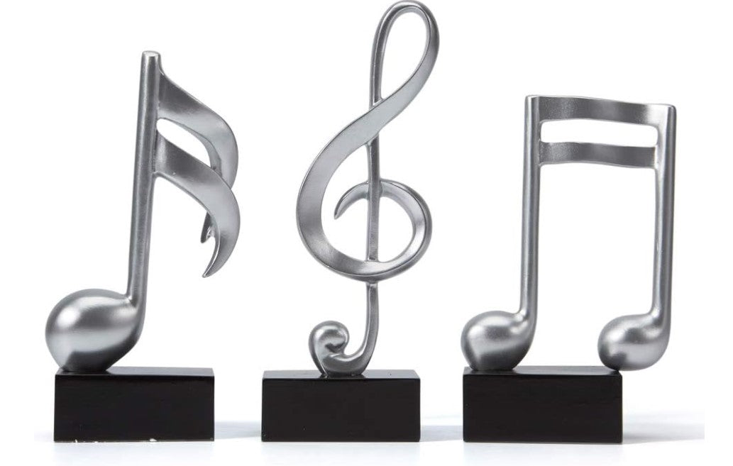 3pcs Music Note Musical Modern Figurine Decor Gift Statue Sculpture for Table Centerpiece Craft Shelf Room Decor