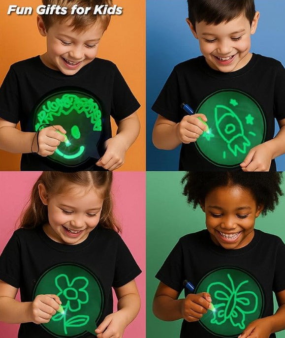 Men Women Kids Glow in The Dark Shirt, Neon Shirts & Light up Shirt for Glow Party Birthdays Holidays Halloween