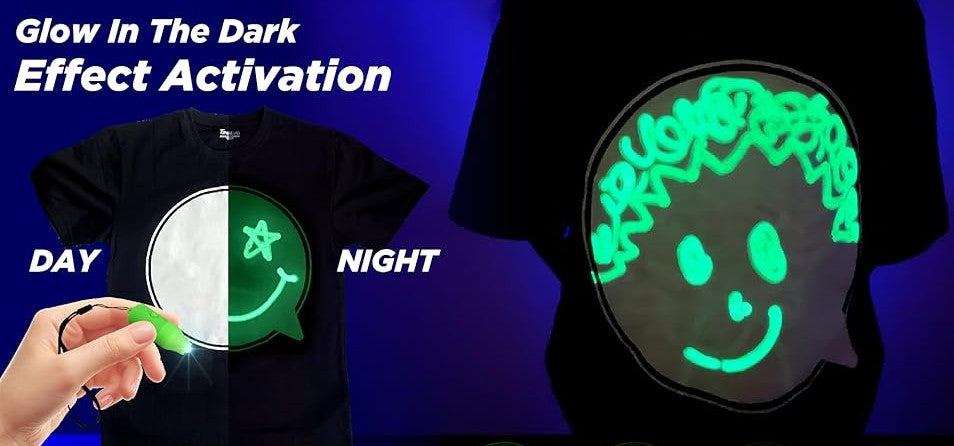 Men Women Kids Glow in The Dark Shirt, Neon Shirts & Light up Shirt for Glow Party Birthdays Holidays Halloween