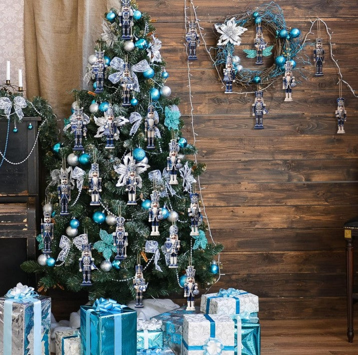 Christmas Ornament Funny Unique Wine Cup Green Grinch Candy Gingerbread Nutcracker Wall Mount Hanging Decorations for Tree Wall, Indoor Holiday Decor