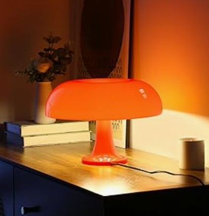 Mushroom Lamp, Mid Century Modern Table Lamp for Bedroom, Minimalist Mushroom Decor Bedside Small Lamps