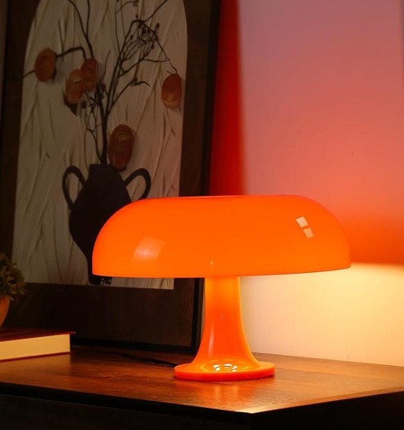 Mushroom Lamp, Mid Century Modern Table Lamp for Bedroom, Minimalist Mushroom Decor Bedside Small Lamps