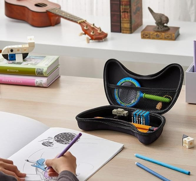 Unique Back to School College Art Supply Avocado Video Game Controller Face Design Large Capacity Pencil Box Case Holder with Mesh Pockets and Zipper