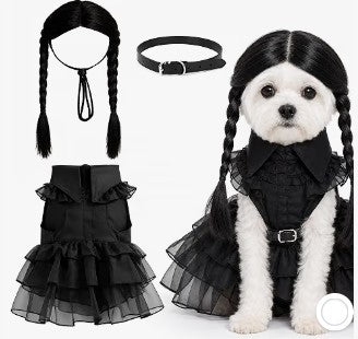 Pet Cat Doll Dog Costume, Cosplay Halloween Christmas Funny Clothes Party Costume for Small Medium and Large Dogs and Cats
