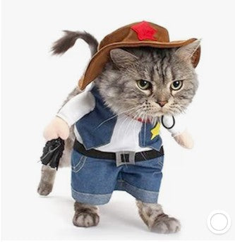 Pet Cat Doll Dog Costume, Cosplay Halloween Christmas Funny Clothes Party Costume for Small Medium and Large Dogs and Cats