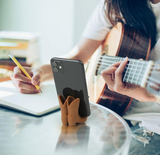 Cute Cell Phone Holder Stand for Desk, iPhone Mount for Office Tablet Accessories Gifts, Cool Desktop Decor Gadgets to Support Your Cellphone for Men Women Boys Girls