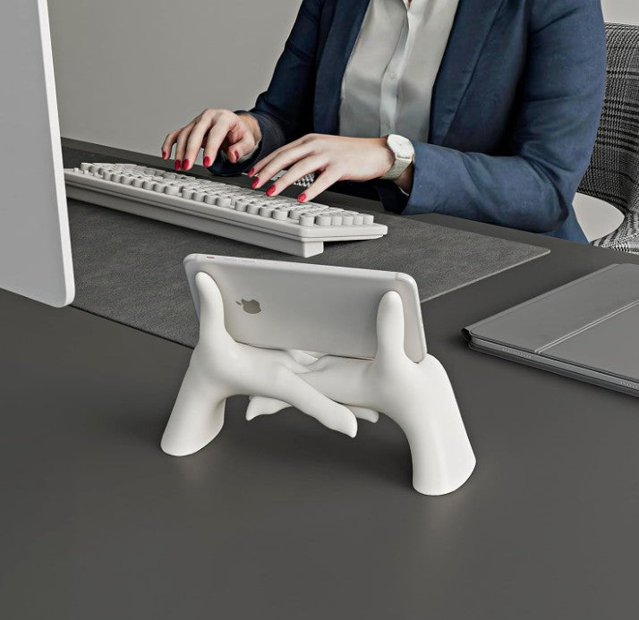 Cute Cell Phone Holder Stand for Desk, iPhone Mount for Office Tablet Accessories Gifts, Cool Desktop Decor Gadgets to Support Your Cellphone for Men Women Boys Girls