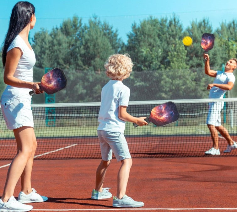 Pickleball Paddles, Pickleball Set with 2 or 4 Premium Wood Pickleball Paddles, 4 Pickleball Balls, 4 Cooling Towels & Carry Bag
