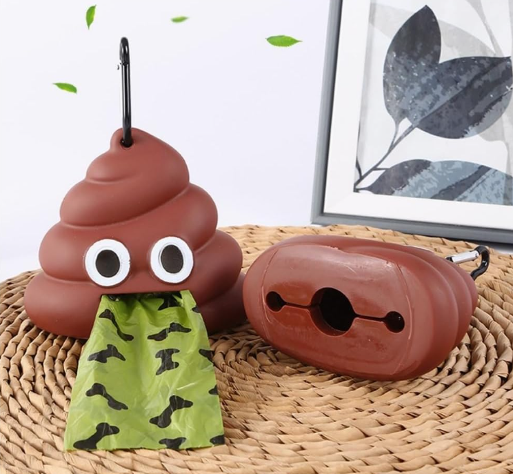 New Colorful Waste Bag Dispenser Bullet Bone Poop Grenade Case Bag Holders for Pets with Bags and Flashlight