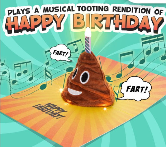 3D Pop Up Light Up in Sync to Music Funny Creative Happy Birthday Card