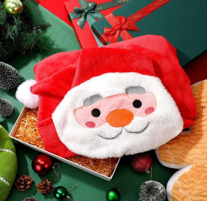 Santa Blanket Christmas Wearable Throw Blanket Adult Oversize Hoodie Flannel Wrap Christmas Throw Gift for Women Men