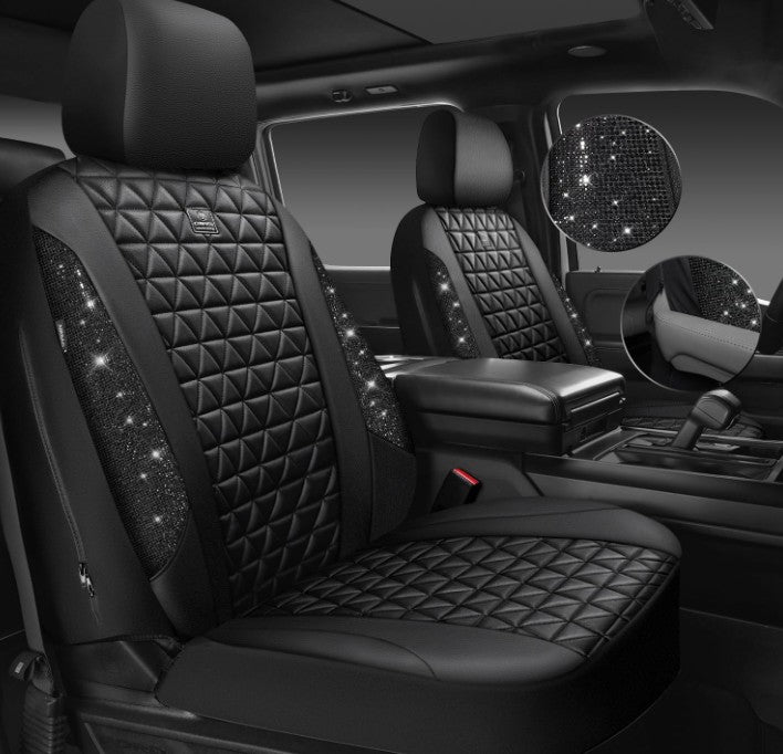 6 -24 Pack Leather Universal Front Back Auto Seat Waterproof Protectors Covers Sets with Matching Interior Accessories