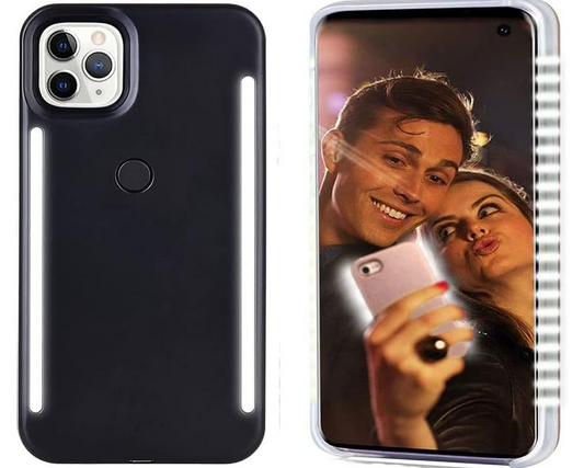 Mobile LED Light Up I Phone Rechargeable Illuminated Selfie Phone Case Cover