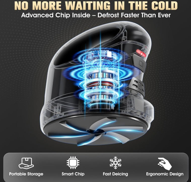 Electric 3 In 1 Ice Scrapers for Car Windshield, Handheld Electric Snow Scraper Remover, Electric Windshield Scrapers Electric Cleaner Polisher