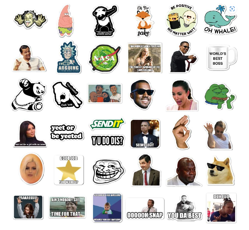 Funny Meme Inspirational Vinyl Stickers Pack Vine Stickers for Laptop ...