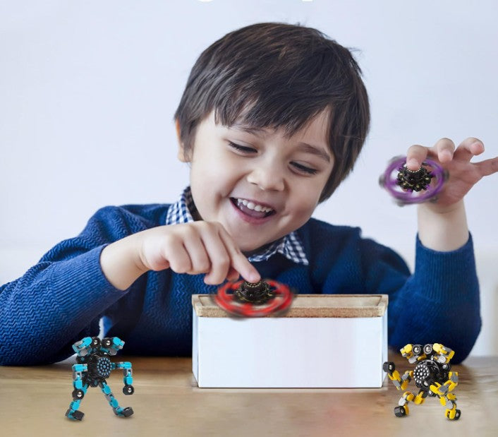 Transformable Fidget Spinners Toys 4 Pcs for Kids and Adults Stress Relief Sensory Toys for Boys and Girls Gifts