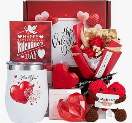 Spa Lavender Rose Natural Camomile Scented Candle Mask Blanket Socks Notebook Soaps Salt Wine glass Jewelry Skin Care Gift Basket Set for Birthday Anniversary Wife loved One Gift For Christmas