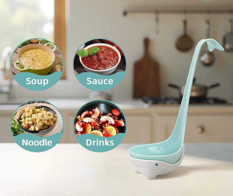 Soup Ladle Colander with Detachable base Kitchen Cooking Big Spoon Cute Whale Design Funny Kitchen Gadgets