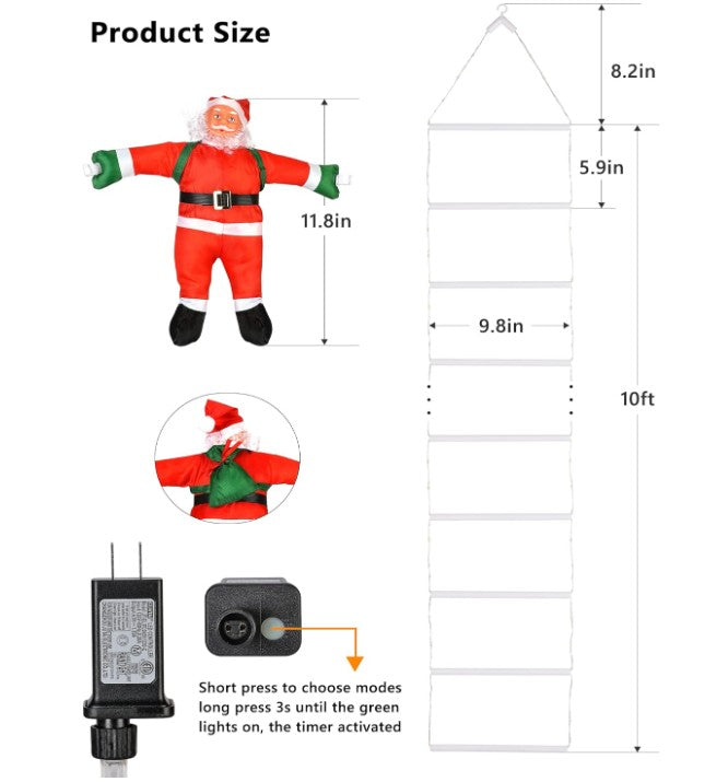 Christmas Gingerbread Decorations Candy Cane Beer Christmas Fairy Ladder Lights Bulbs Battery Operated and Plug in, Xmas Gingerbread Man String Lights Decorations Indoor